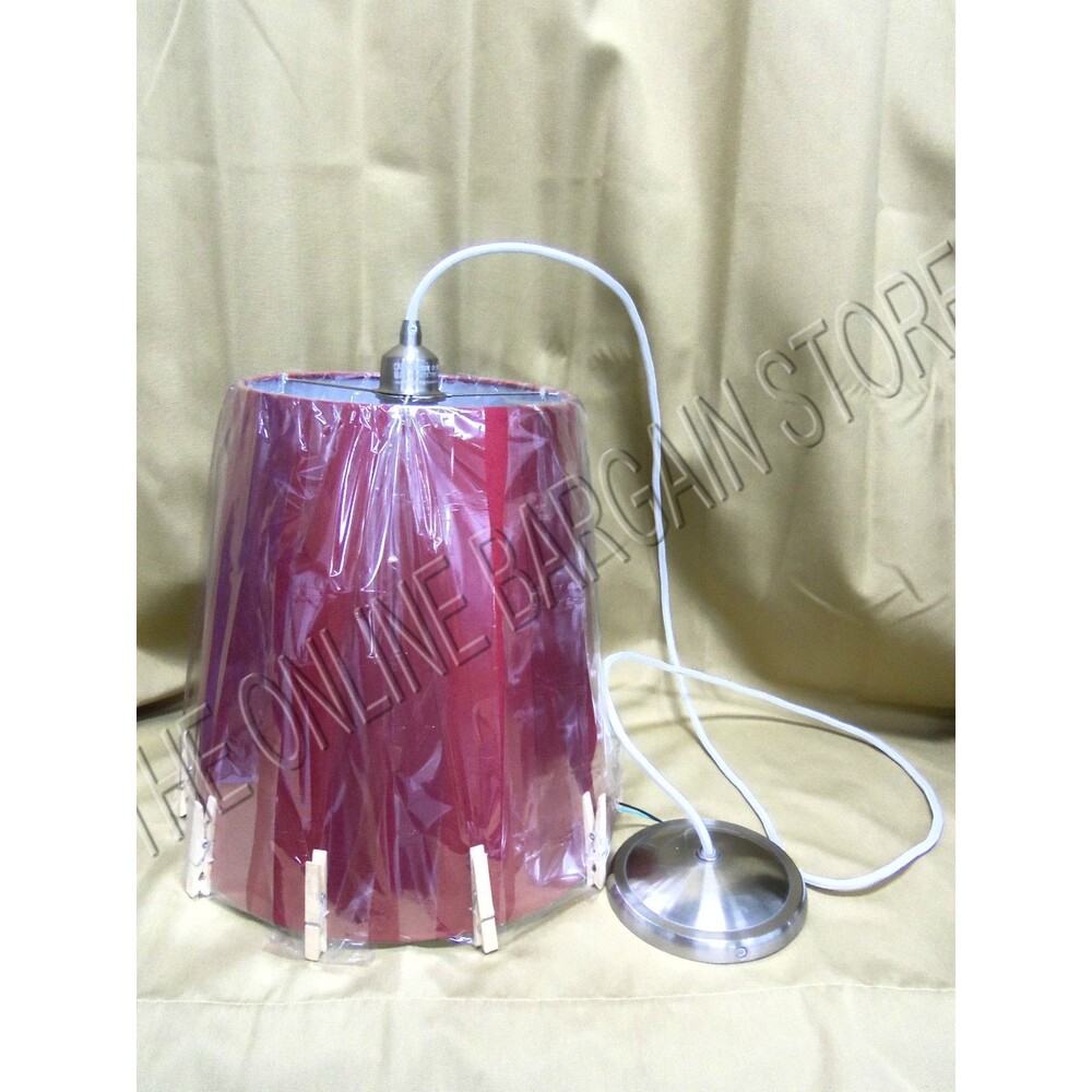 Pottery Barn Kids PB Teen Ceiling Clip Light Chandelier Pendant RED lamp shade